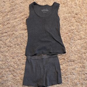 Victoria's Secret Dark Gray Tank and Shorts Set